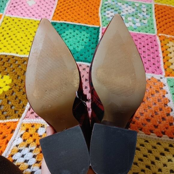 Alias Mae Ahara Bootie EU 36 Plaid Chunky Unique Statement Zipper Red Tartan - Picture 10 of 15